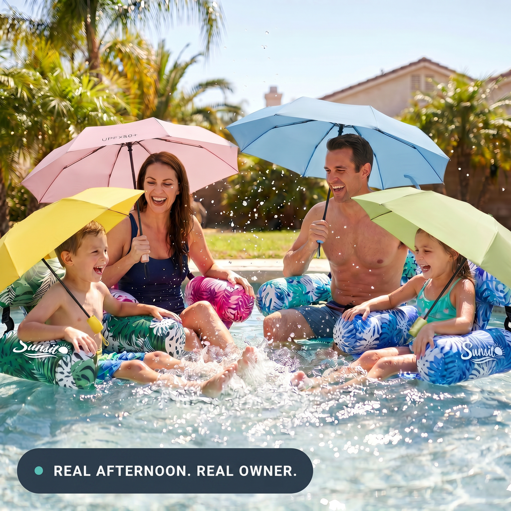 SunSit™ UV 50+ Mini Umbrella - Blocks 98% of Sun, Fits Any Bag